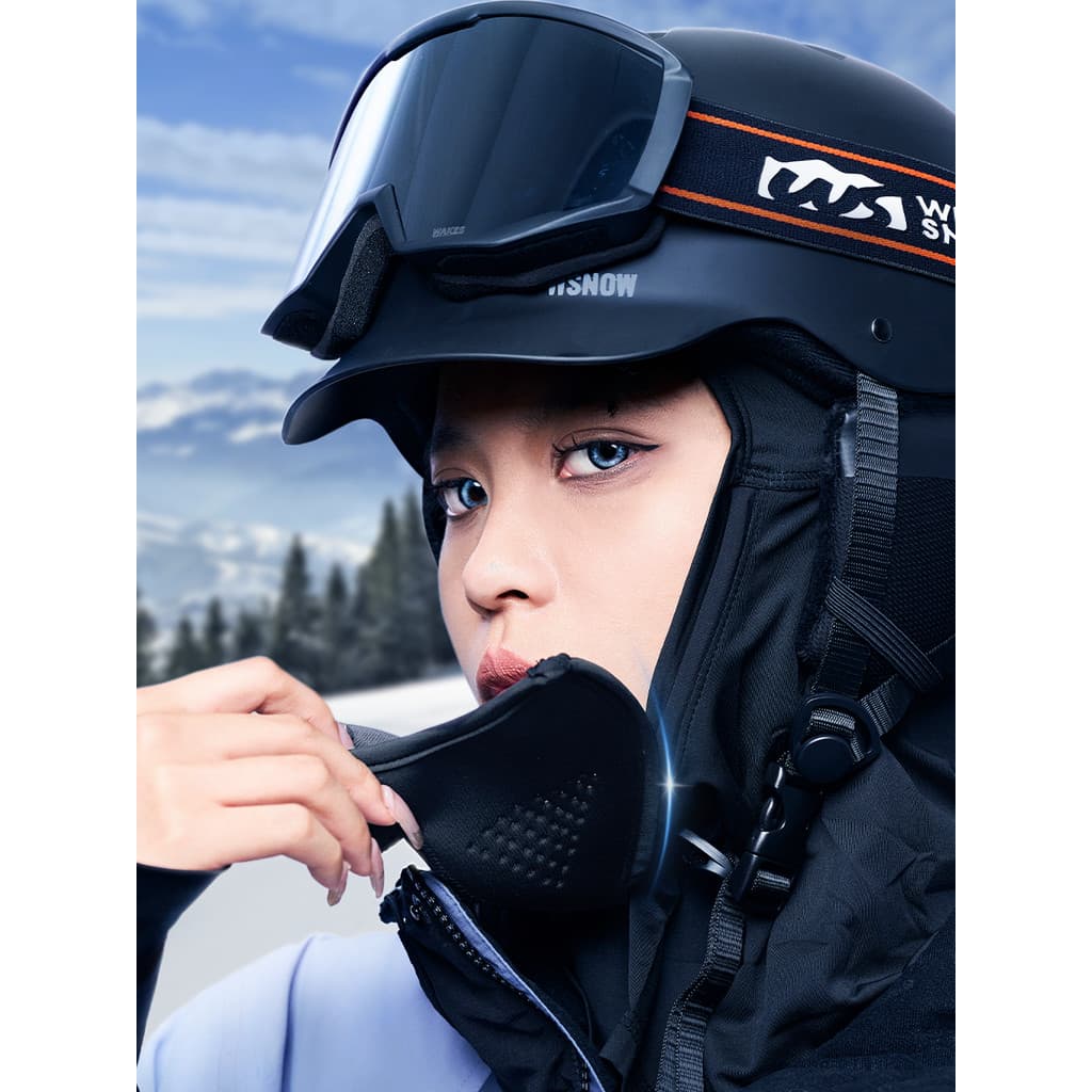 WS máscara de esqui masculino feminino estilo proteção facial quente respirável máscara magnética ao ar livre ciclismo c
