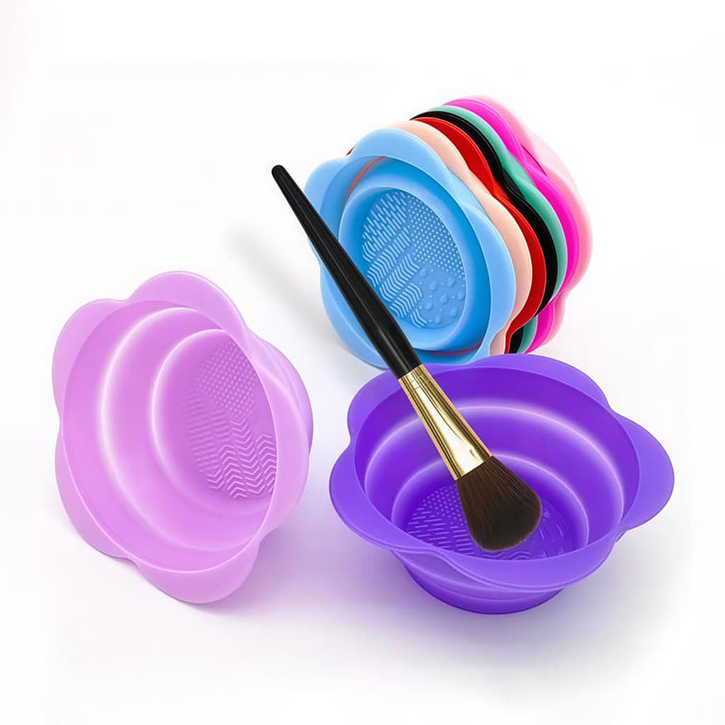 Tapete De Limpeza De Pincel De Maquiagem De Silicone Macio Colorido -Fácil De Limpar Armazenar