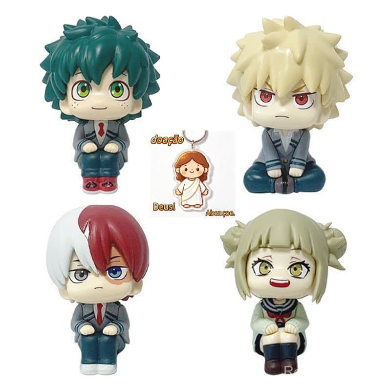 1 Peça 10cm Anime My Hero Academia Personagem Versão Q Postura Sentada Bakugou Katsuki Midoriya Izuku Personagem F5NA