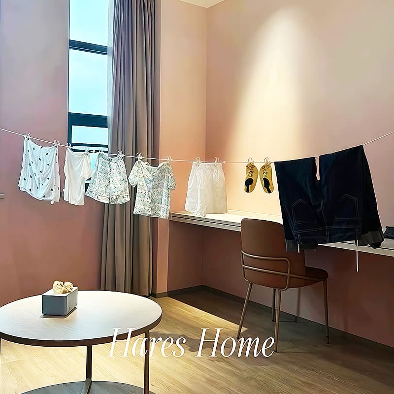 Varal retrátil de viagem, Hotel, portátil, secagem de roupas, ferramenta útil, sem perfuração, verão, secagem ao ar livr