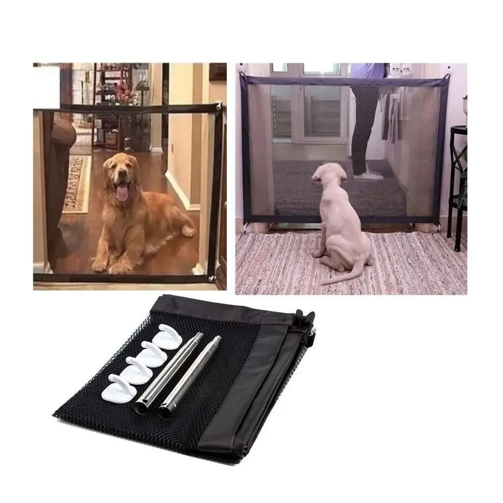 Tela Grade Pet Para Cachorro De Porta Casa Preto