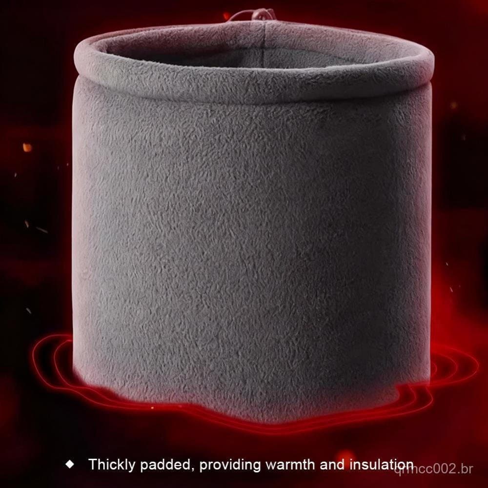 TKEY Polar Fleece Engrossado Pescoço Polainas E Chapéu Conjunto 2 Em 1 Quente À Prova De Vento Frio Ciclismo De Esqui Ou