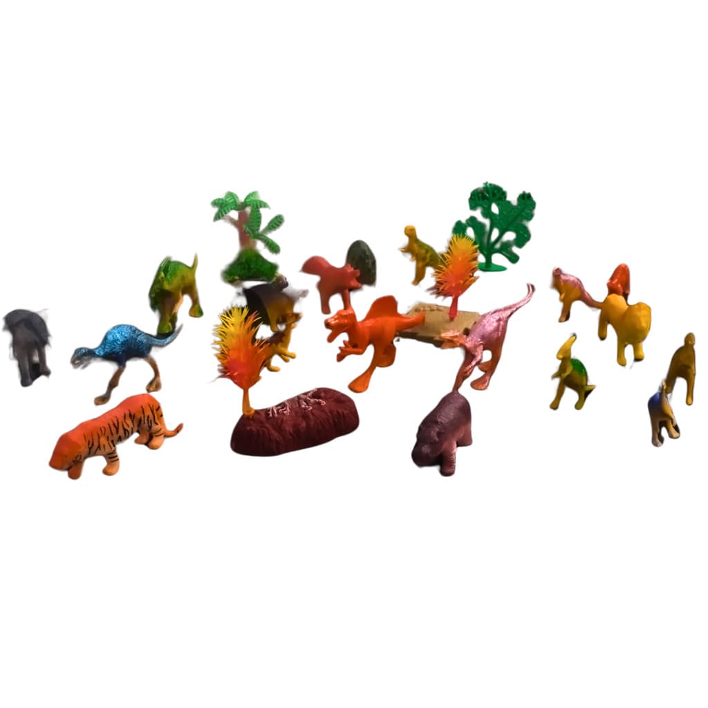 Dinossauro Animais Brinquedo Peças Cenário Infantil Dino 24