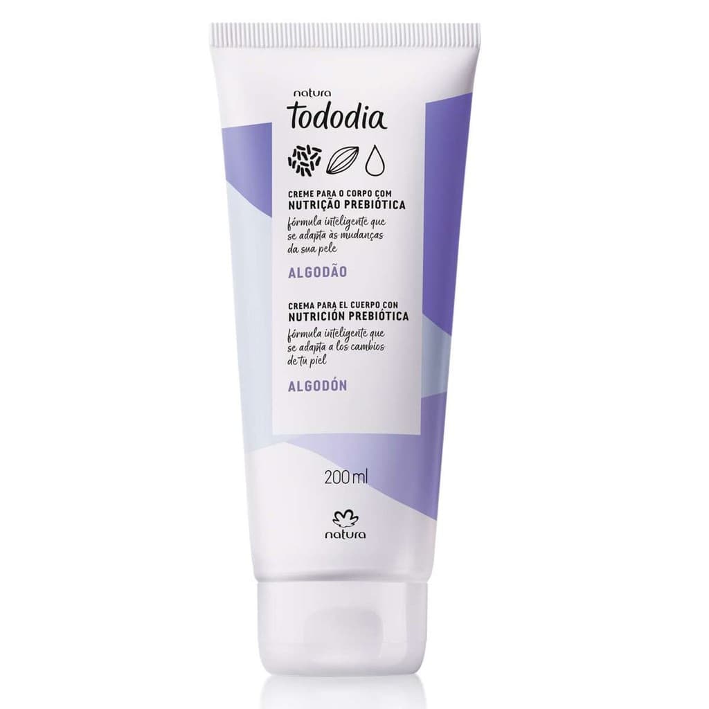 Creme Desodorante Nutritivo para o Corpo Tododia Algodão 200 ml