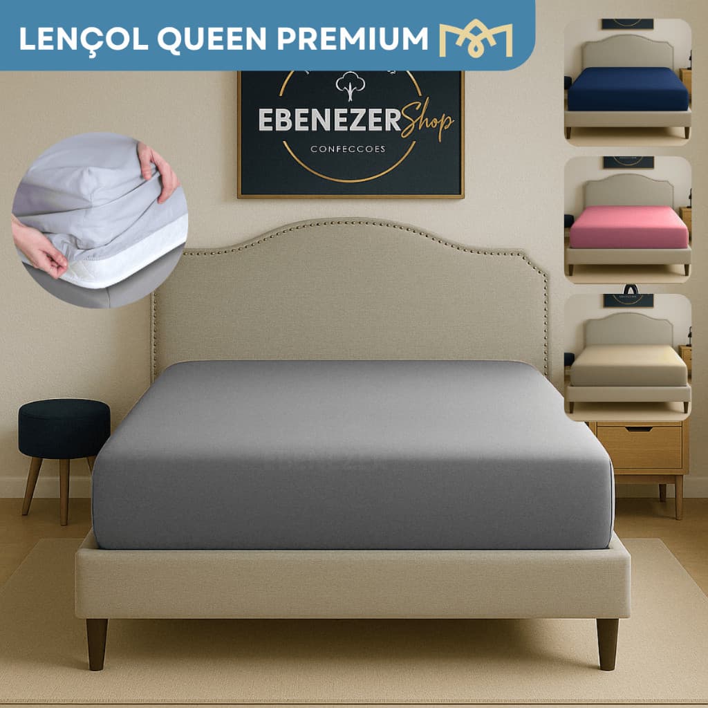 Lençol Queen Avulso Micropercal 400 Fios Premium C/ Elástico Maciez E Conforto Prolongado Luxo