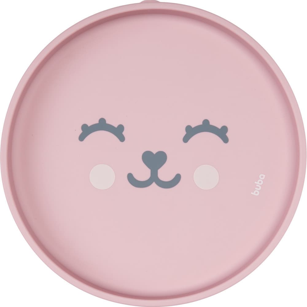 Pratinho Em Silicone Com Ventosa Gumy Rosa Buba
