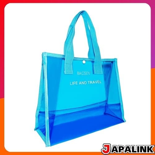 Bolsa de piscina BACISEN, bolsa de vinil transparente para meninas e meninos, bolsa de praia, bolsa de natação, bolsa d
