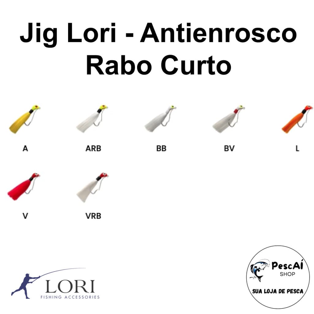 Isca Artificial - Lori Fishing - Jig - Rabo Curto - Anti Enrosco - Tamanho P - 8 g - Tucunaré