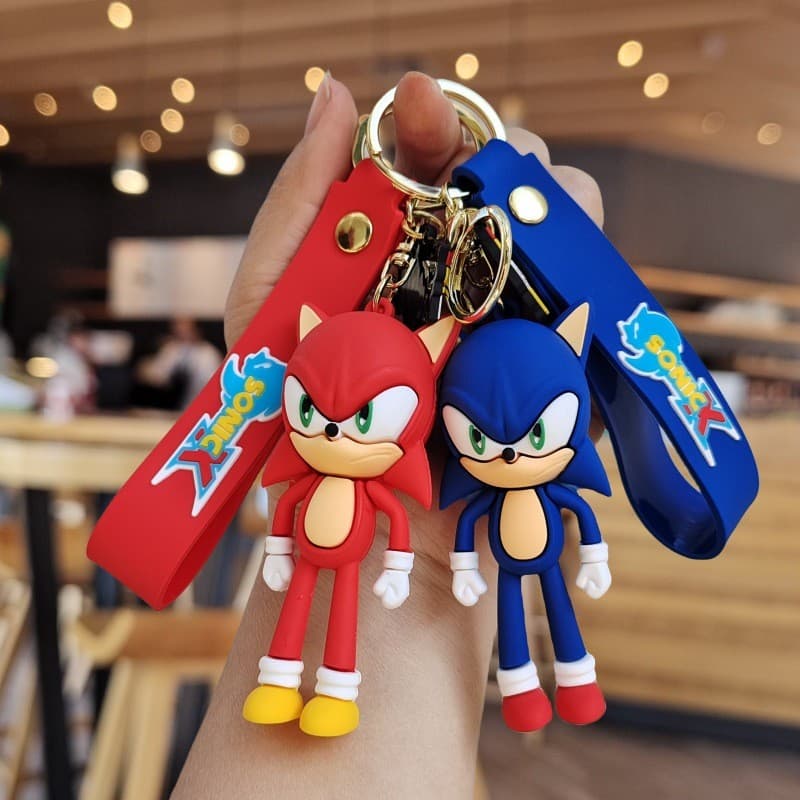 CHAVEIRO Cartoon Super Sound Mouse Sonic Keychain Porta-Chaves Criativo De Brinquedos Pendurado Carro Pronto Para Uso