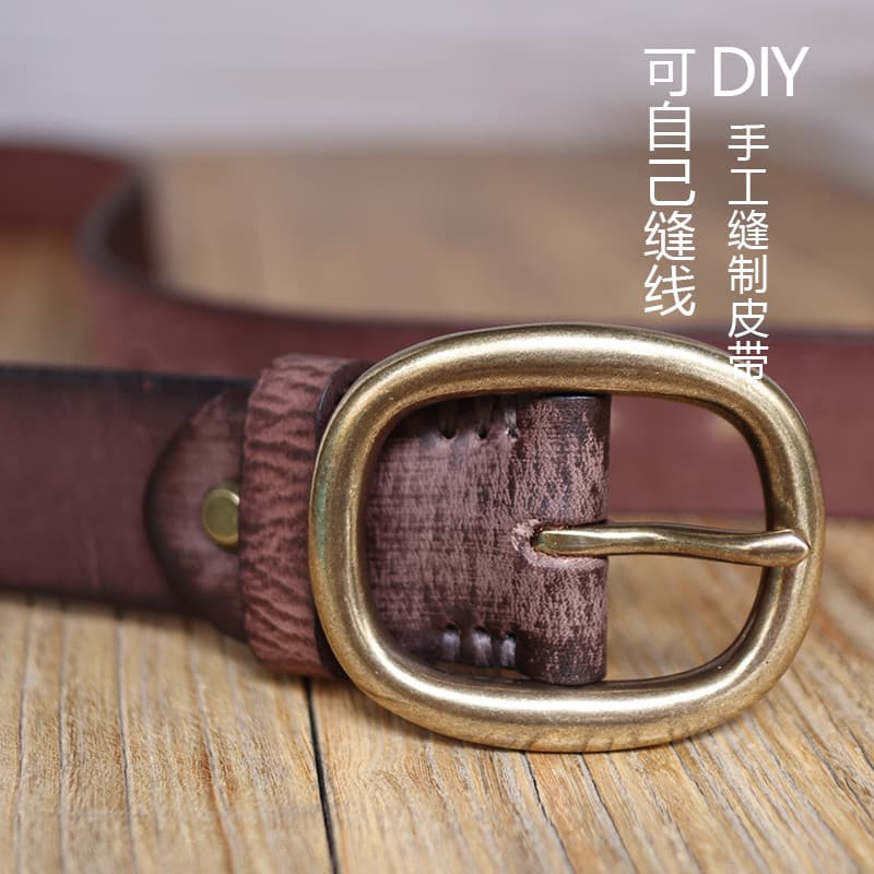 5mm engrossado vegetal curtido cinto Casual High-End masculino na moda fivela japonesa Retro cinto presente diy fazer se
