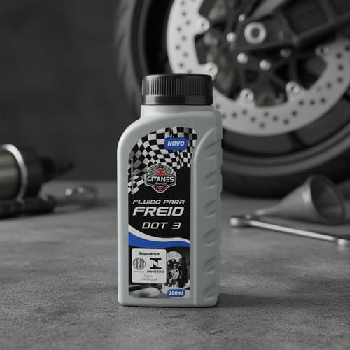 Fluido Freio 500ml Carro Moto Utilitário DOT 3 GITANES
