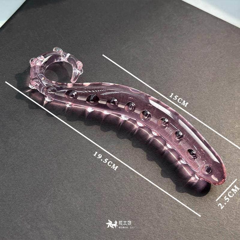 Haste de vidro transparente rosa de borosilicato alto menina corpo único acuponto massagem diversão feminino pequenas pa