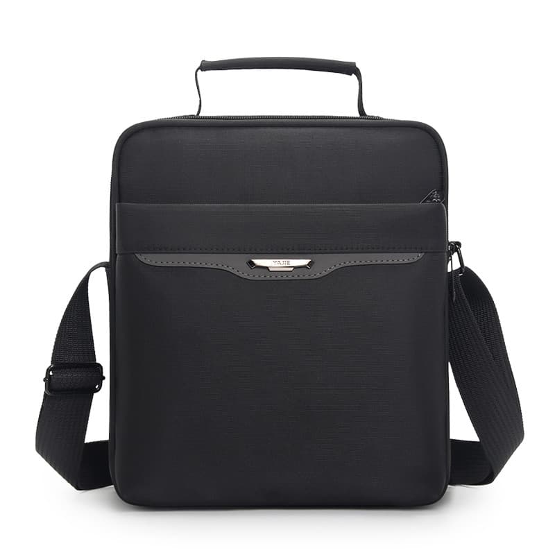 Bolsa mensageiro de ombro de negócios masculina portátil Casual bolsa Vertical masculina mão-transporte maleta masculina