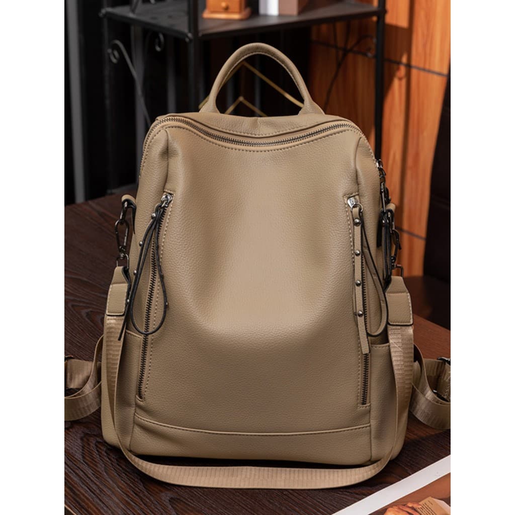 Mochila feminina de grande capacidade 2023 novo estilo versão coreana All-Match moda bolsa de couro macio grande capacid