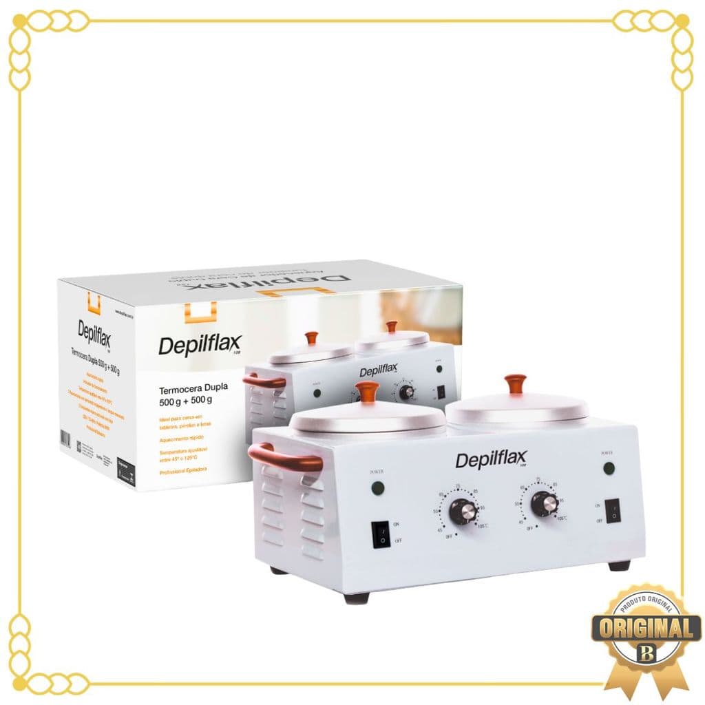Termocera Elétrica Dupla Depilflax 2 Cubas 500g