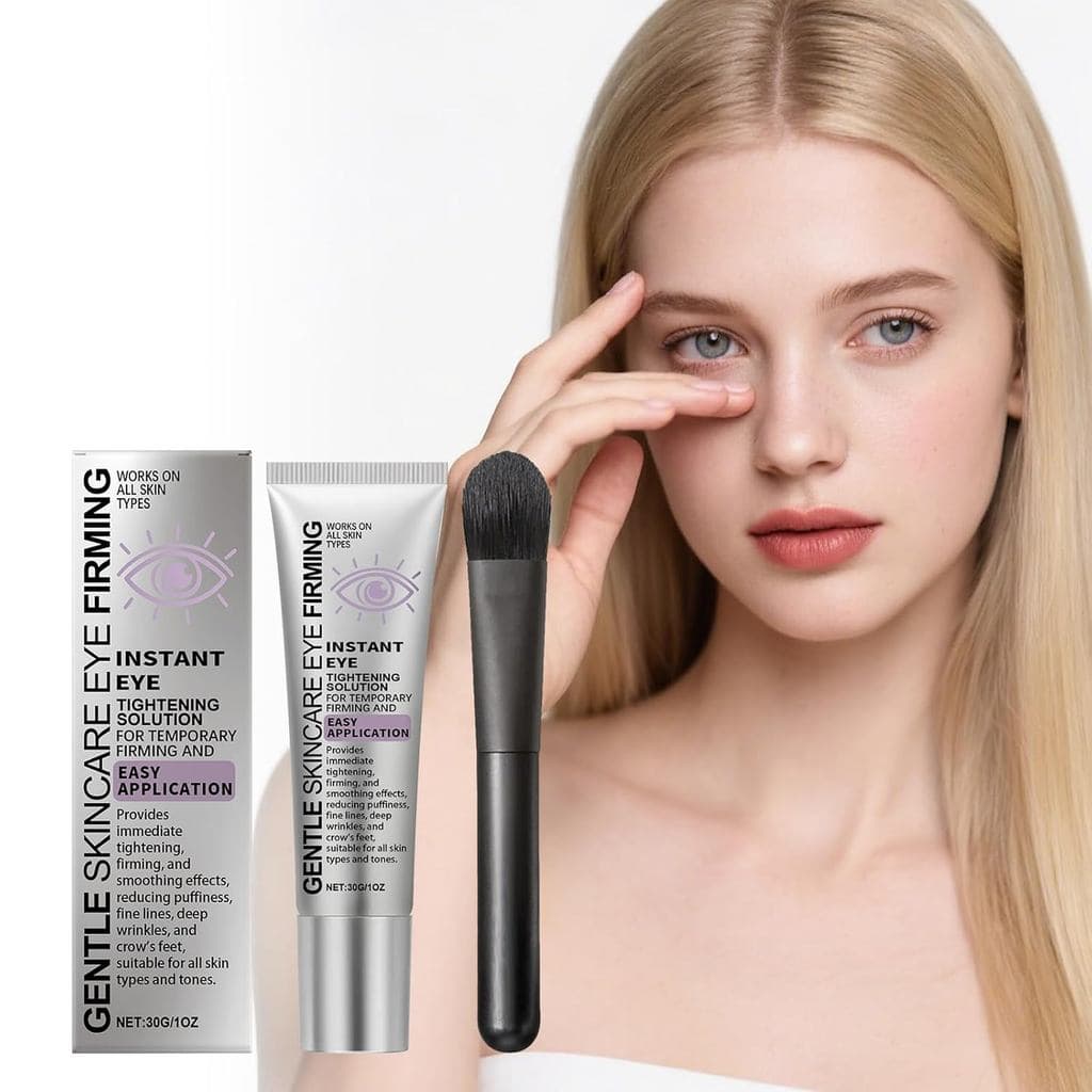 Perfection Eye Tightener com Pincel - Creme Firmador Instantâneo para a Área dos Olhos com Ácido Hialurônico e Vitamina