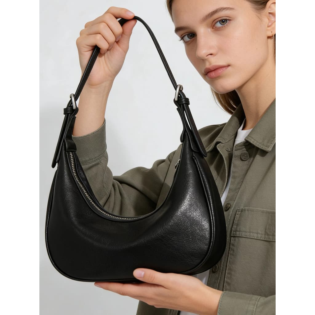 Sacos 2026 novo estilo sacos crescentes femininos sacos pretos axilas sacos Commuter sacolas bolinho sacos de ombro