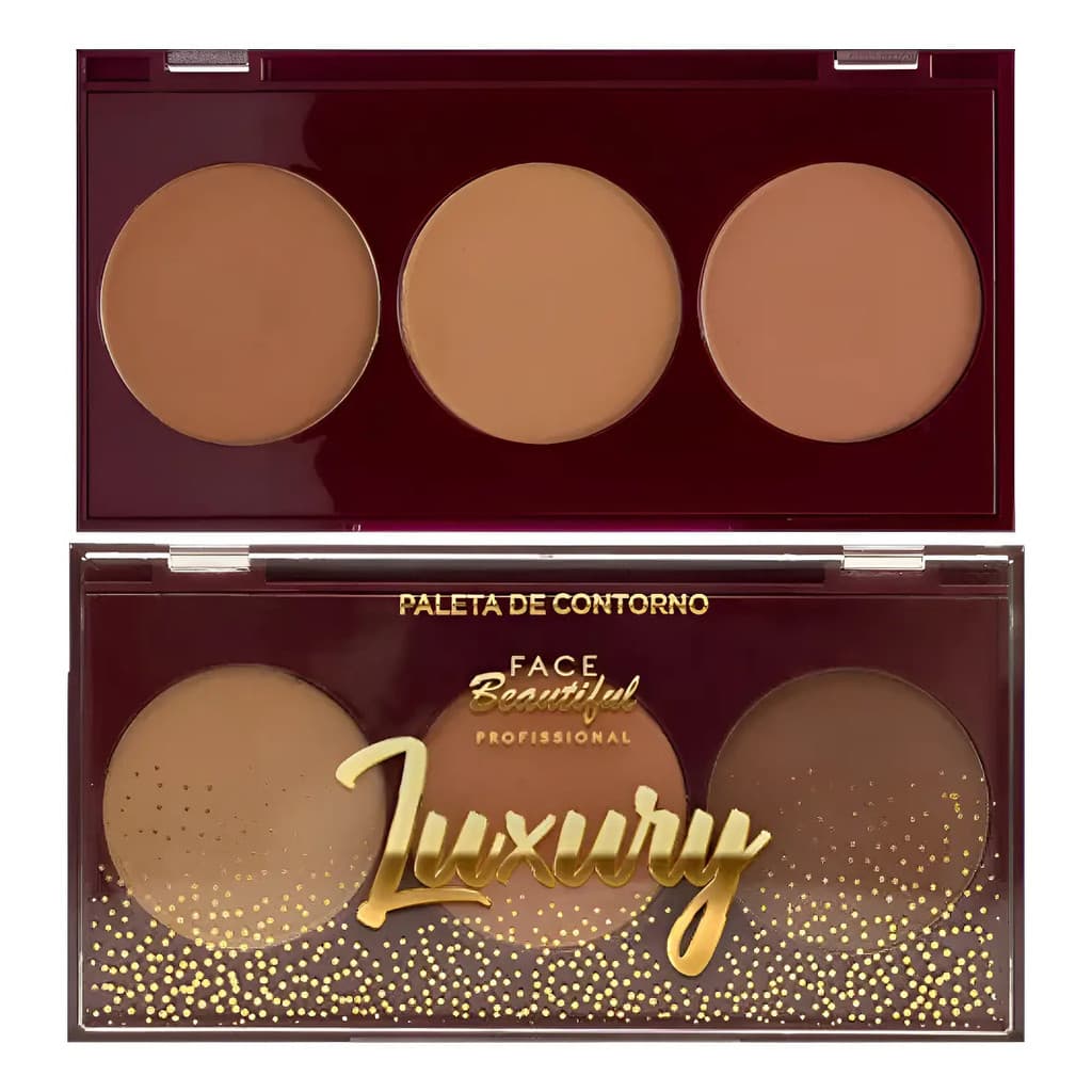 Face Beautiful - Paleta Trio Blush e Contorno Solto Luxury 2
