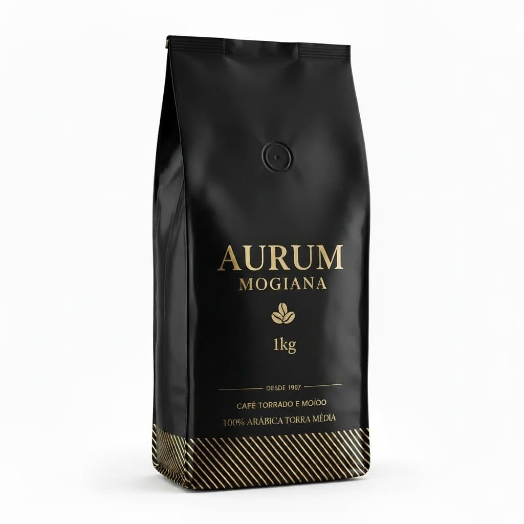 Café AURUM MOGIANA Torrado e Moído 100% Arábica Torra Média Puro 1kg