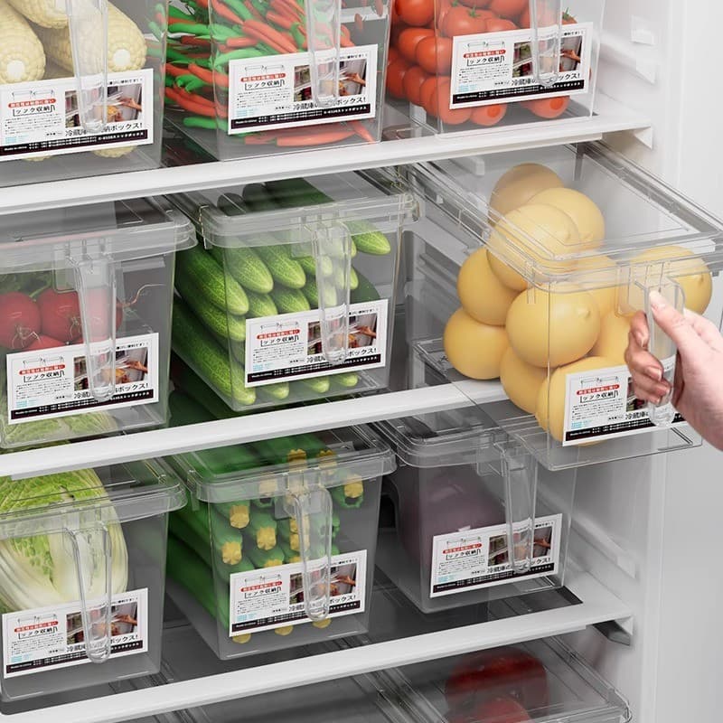 Caixa de armazenamento de geladeira de qualidade alimentar caixa de manutenção fresca cozinha legumes frutas dedicada ov