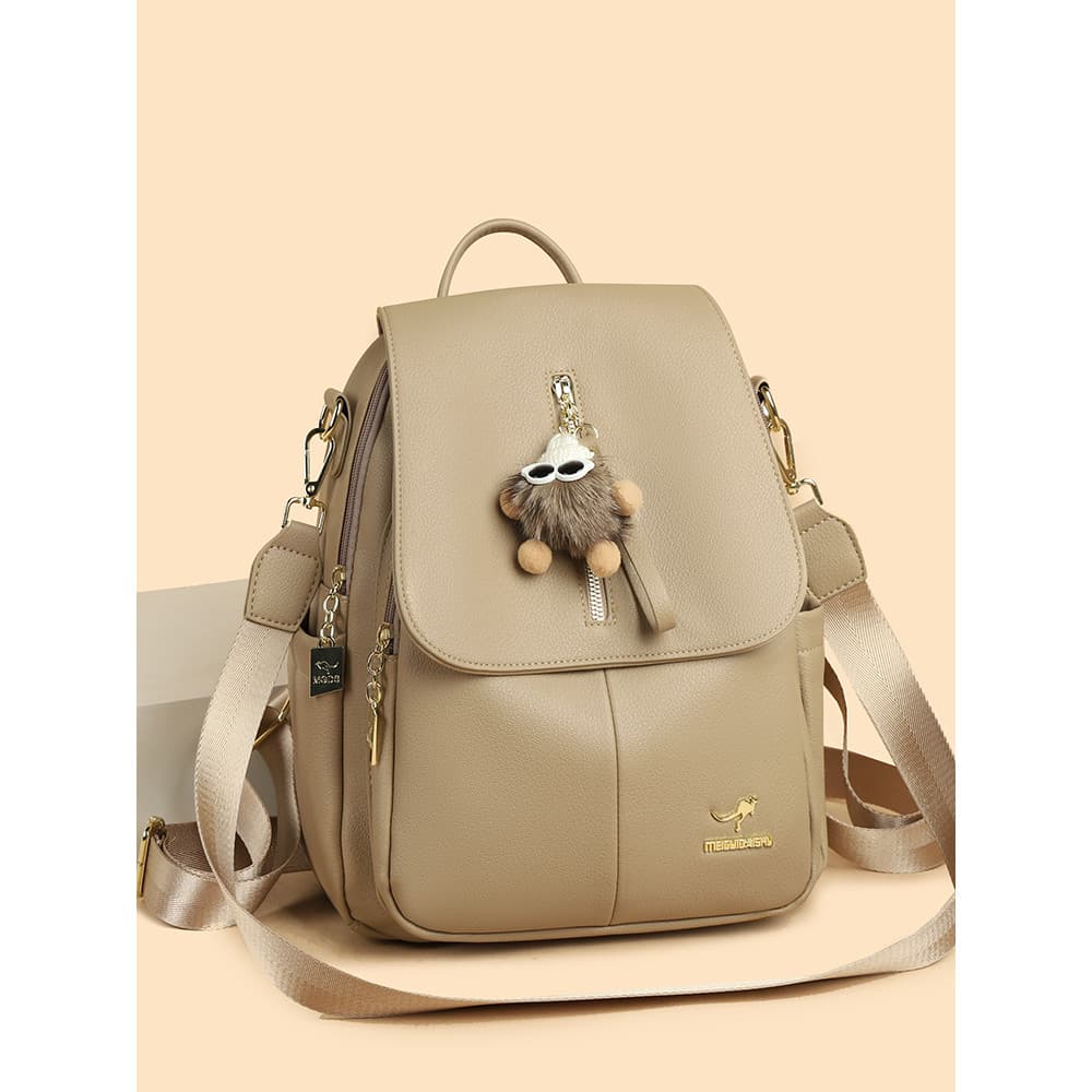 Mochila de couro genuíno feminina 2026 novo estilo moda Casual High-End Multi-função mochila de viagem de grande capacid