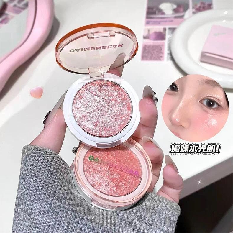 Porta Flash para sempre!Claro brilhante disco alto purê de batatas textura perolado fosco brilho sombra Blush todos os d