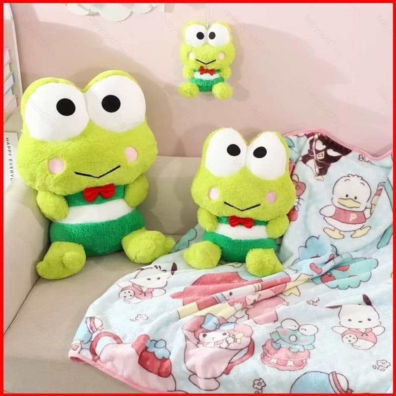 BH7 Sapo De Olhos Grandes Kero Keroppi Bonecos De Pelúcia Para Meninas Brinquedos Travesseiros Almofada Chaveiro