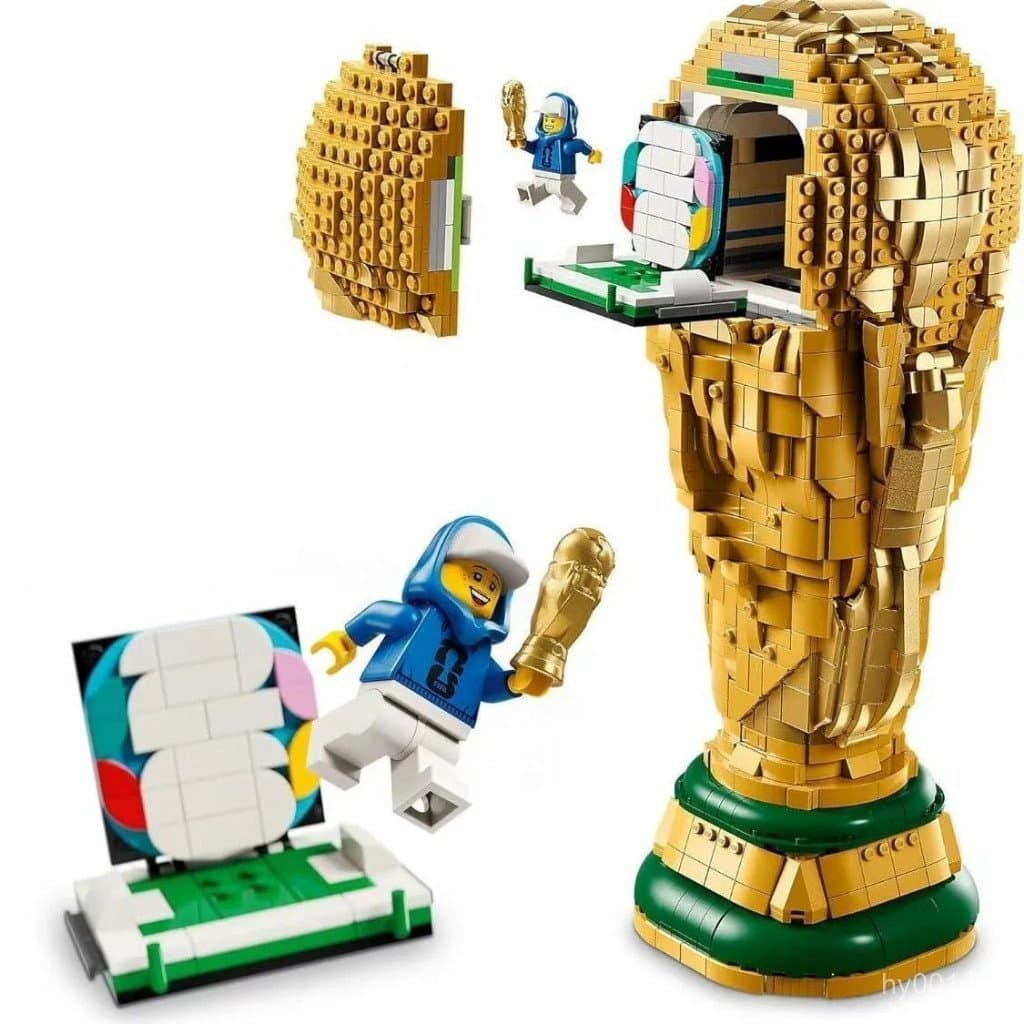 2.000 Peças de Blocos de Montar Lego, Troféu da Liga de Futebol Hercules Cup da Copa do Mundo, Coleção para Fãs, Ornamen