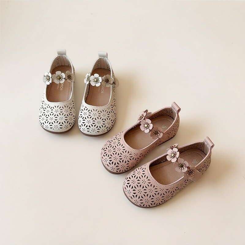 Flor oca meninas sapatos de couro Mary Jane sapatos 2026 primavera verão novo estilo crianças versão coreana sapatos de