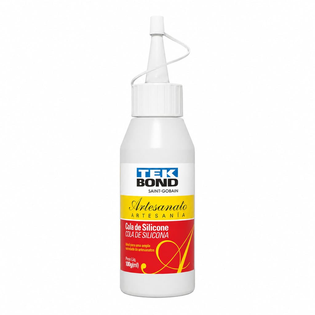 Cola de Silicone para Artesanato 100ml Tekbond – Transparente e de Alta Fixação