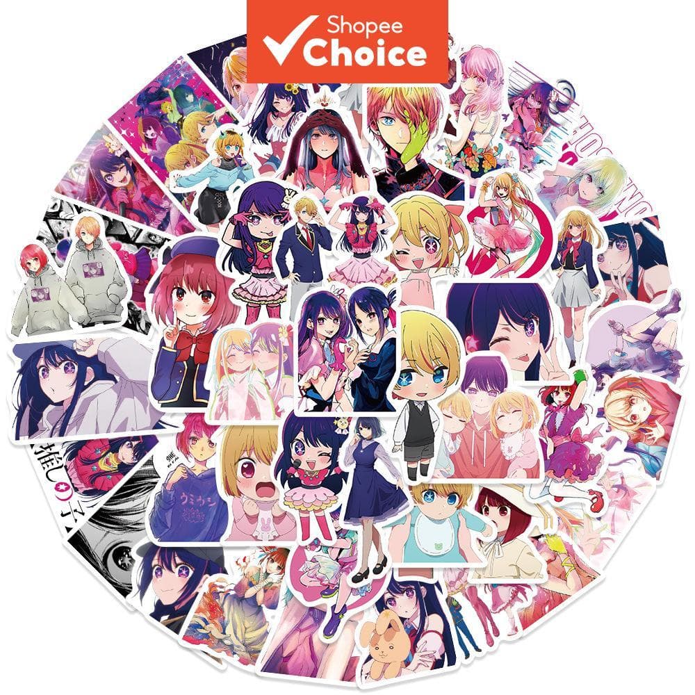 Adesivo Anime OSHI NO KO para Versículos, Laptop, Cartão-postal, Estética de Telefone, Skate, Mala, Scrapbook,
