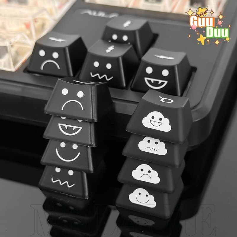 [GuuDuu] Teclas Emoji Fofas-WASD E De Direção-Tampa De Chave De Jogo DIY-Acessórios Para Teclado Mecânico-Capa Protetora