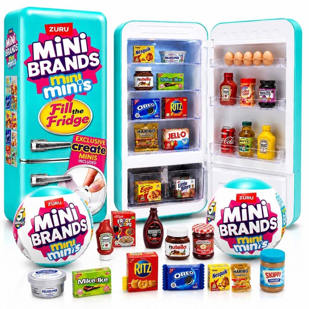 Brinquedo Mini Geladeira Miniaturas Cápsulas Surpresa