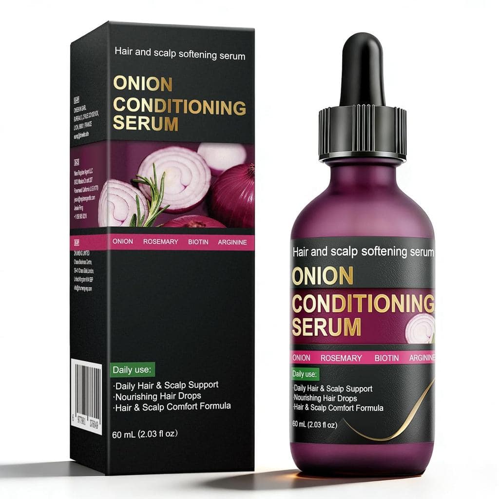 Sérum para Crescimento Capilar com Extrato de Cebola para Cuidado do Couro Cabeludo e Cabelo, Sérum Hidratante com Extra