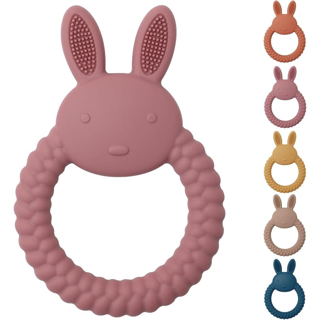 Brinquedos de dentição para bebês, mordedores de silicone sem BPA fáceis de segurar, brinquedo de dentição em formato de