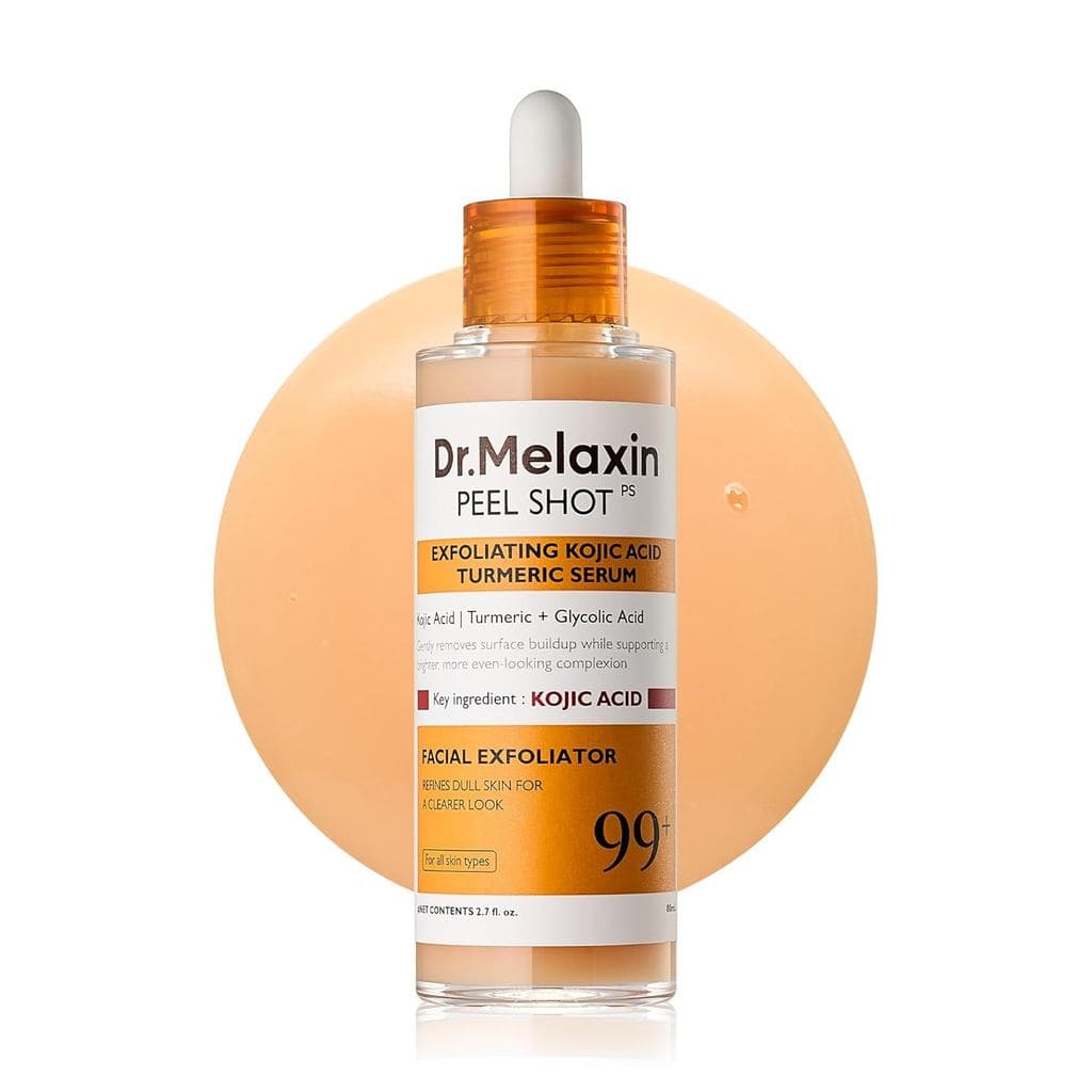 Dr. Melaxin Peel Shot Sérum de Ácido Kójico e Cúrcuma – Corretor de Manchas Escuras Esfoliante com AHA/BHA e Niacinamida