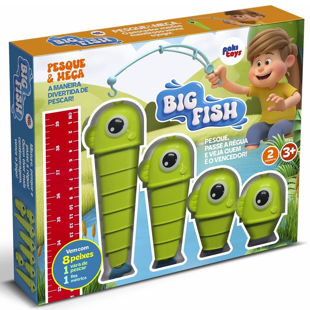 Jogo Big Fish Brinquedo Pesque Meça Diversão
