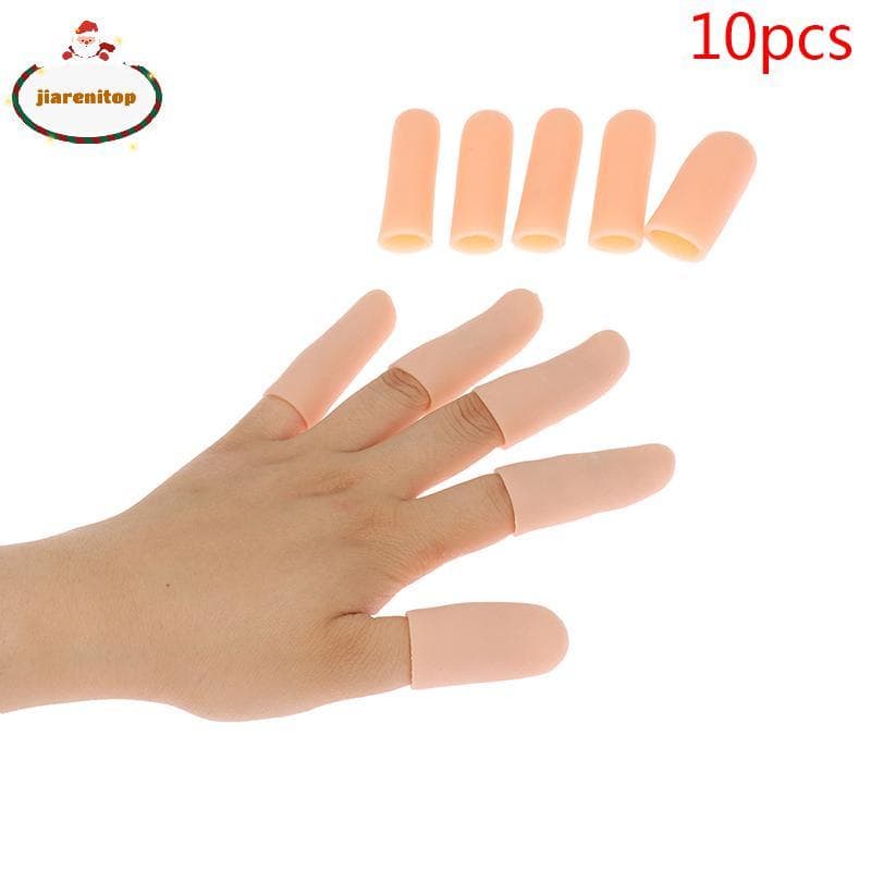 jiarenitop 10 Unidades/Conjunto Tubo De Gel De Silicone Bandagem De Mão Protetor De Dedo Alívio Da Dor Tampa De Polegar