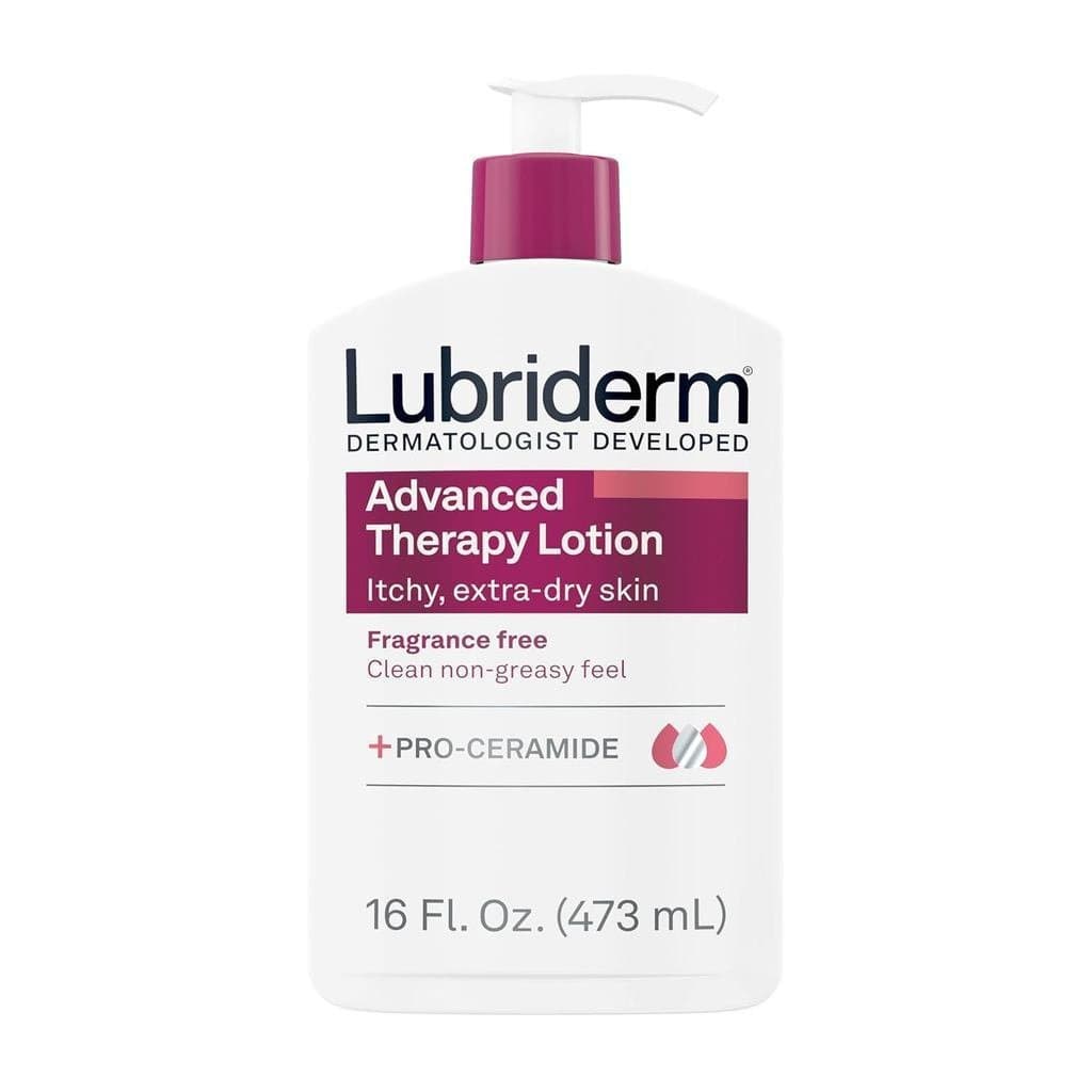 Lubriderm Advanced Therapy Loção Hidratante para Mãos e Corpo Sem Fragrância + Pro-Ceramida, Hidratação Intensa para Pel