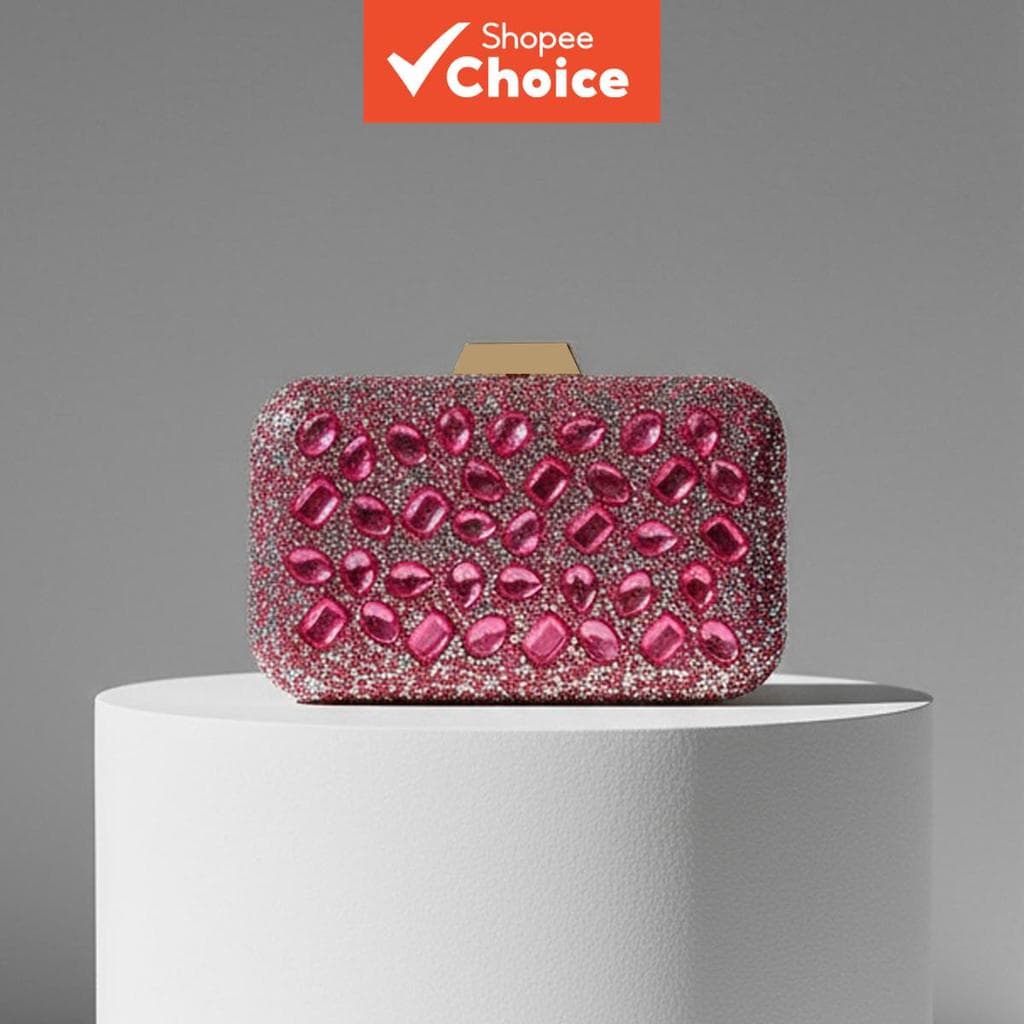 Bolsa de mão feminina para noite com strass, elegante, versátil, pode ser usada como clutch ou tiracolo, ideal para