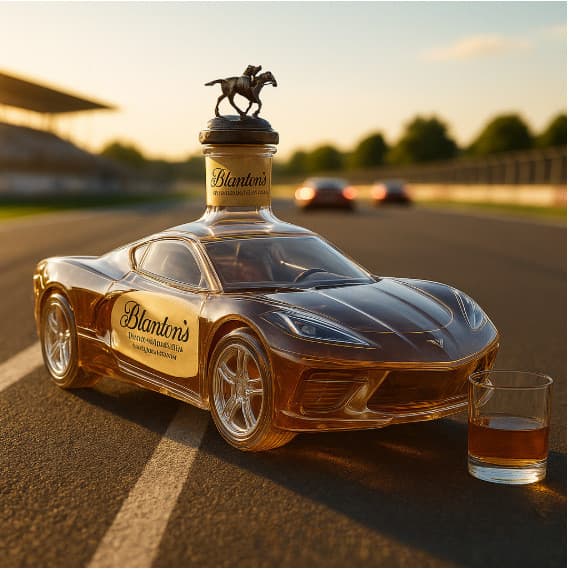 Corvette C8 Carro Esportivo Vidro Uísque Decanter Luxo Retro Garrafa Transparente 301-400ml