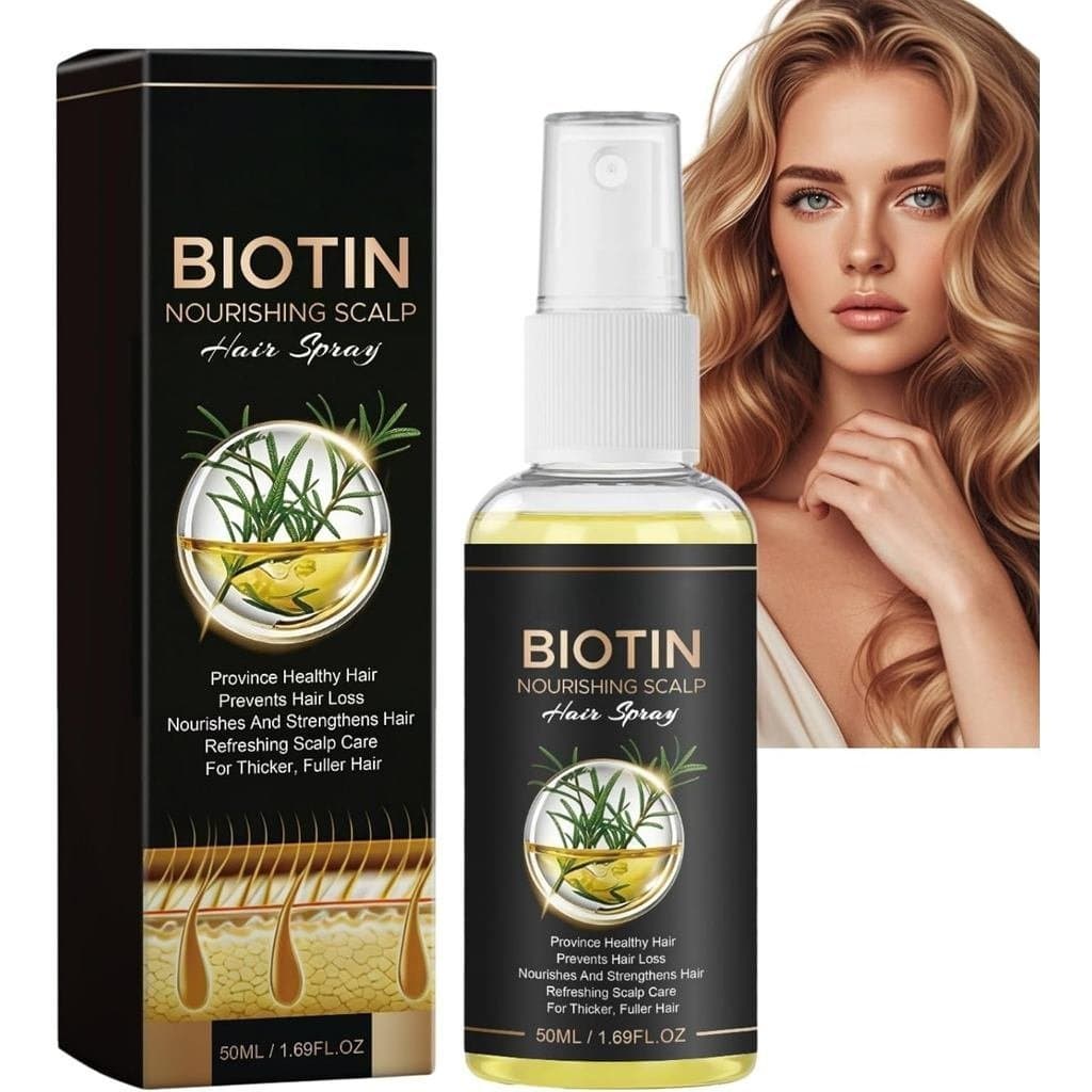 Sérum capilar contendo biotina e óleo de alecrim, um óleo natural para cuidado capilar, possui propriedades hidratantes