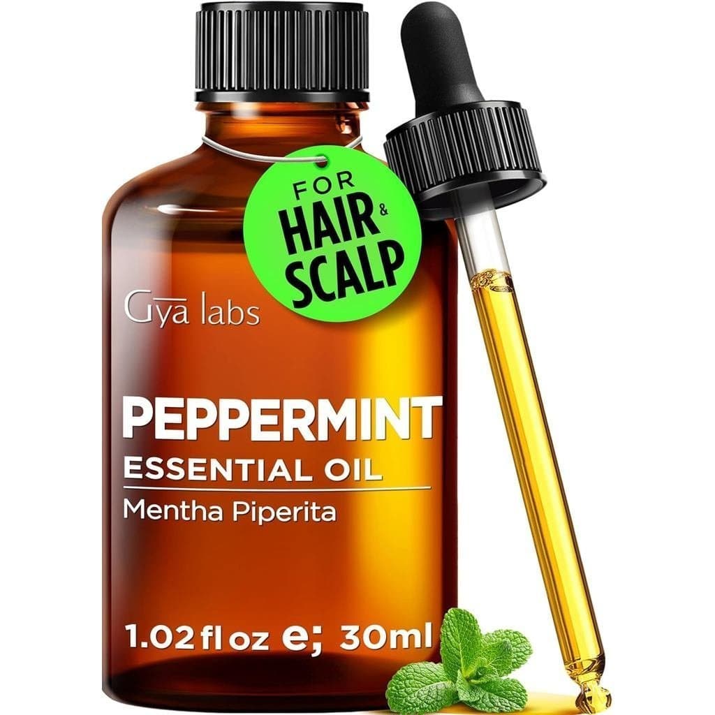 Óleo de Hortelã-Pimenta Gya Labs para Cuidado Capilar Saudável - Óleo Essencial de Hortelã-Pimenta - Óleo Essencial de H