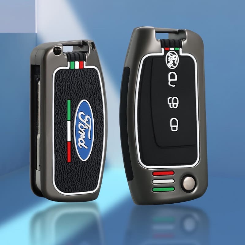 Capa de chave de carro em liga de zinco adequada para Ford Focus 2ª geração, MK2 Fiesta, Mondeo, Galaxy, Escape, Escape