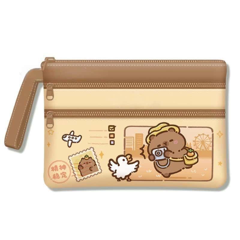 Capa de Passaporte Capybara, Porta-Cartão de Embarque para Viagens de Negócios, Porta-Moedas, Bolsa Portátil para Armaze