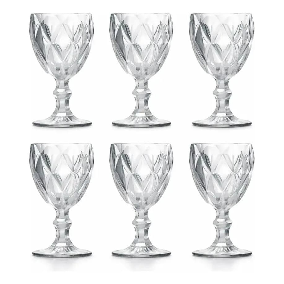 Kit Taças Refinadas 6 Unidades Cristal Vidro 310ml