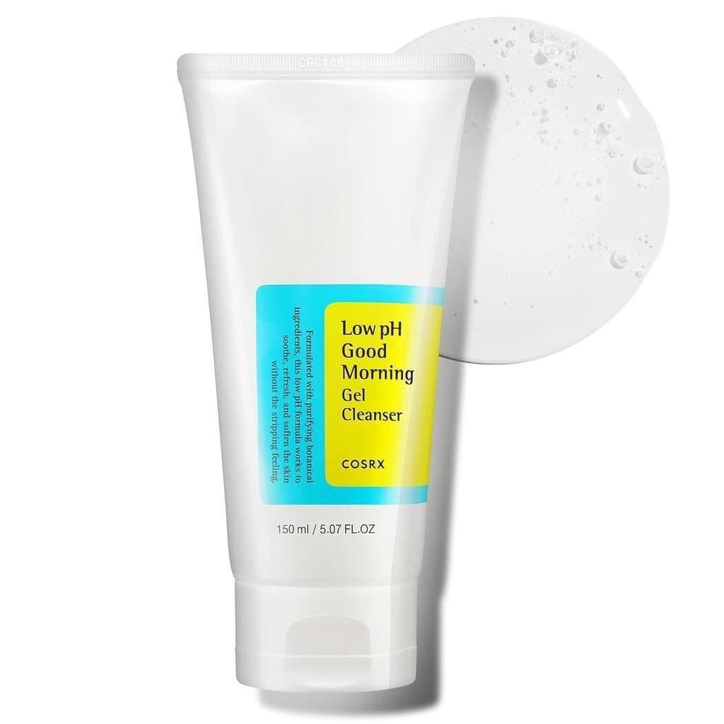 Gel de Limpeza Matinal de Baixo pH COSRX, 5.07 fl oz, um limpador diário suave contendo BHA, adequado para a pele U6