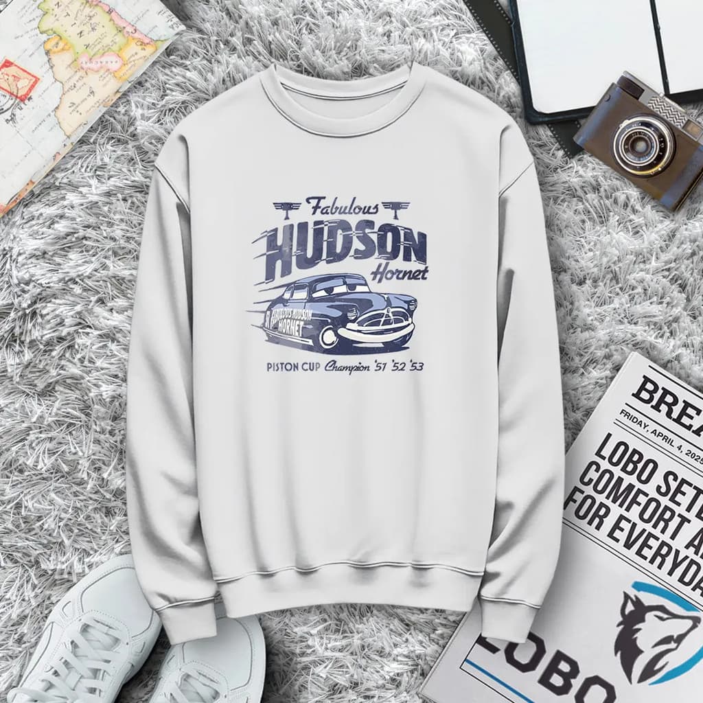 Moletom Gola Careca Personalizado Desenho De Hudson Hornet