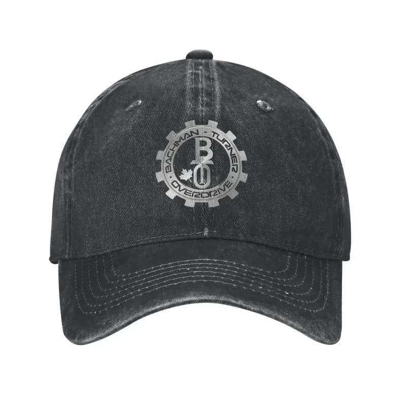Bachman Turner Overdrive Logotyp demin Chapéu De Caminhoneiro Design Respirável Chapéus Masculinos Boné Masculino Verão
