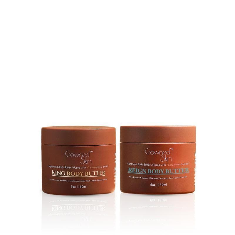 Conjunto de Loção Corporal Reign & King – 2 recipientes de grande tamanho, com efeitos nutritivos e hidratantes, contém
